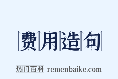 费用造句是什么意思的图片